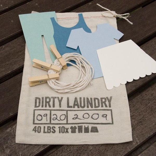 BLUE Dirty Laundry Guest Book Kit