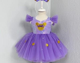 Disney Minnie Mouse Party Dress - Pink Kids' Couture Costume for Magical Celebrations