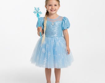 Frozen Tutu Set with Elsa Dress for Girls | Princess Outfit