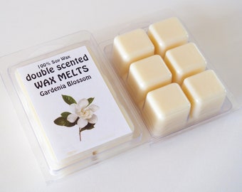 Color Free 25 Hour Premium Paraffin Soy Blend Wax Tarts Gardenia Vase Candle 2.8 oz Wax Melts Hand Poured Fresh Highly Scented