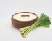 Lemongrass  Candle in Reusable  Acacia Bowl - Natural Bug Repellent  - Strong Scented Candles with Wooden Wick 