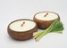 Lemongrass (SET OF 2) Candles in Reusable  Bowl - Hawaiian Tropical Beach Theme - Strong scented 