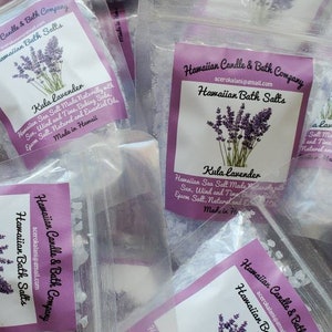 Wholesale 45 bags Hawaiian Bath Salts, All Natural Salts for bath with Natural and essential oils Kula Lavender