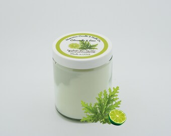 Citronella & Lime Candle Lime Candle Soy Candle Outdoor Candle Summer Candle Bug Repellent Candle