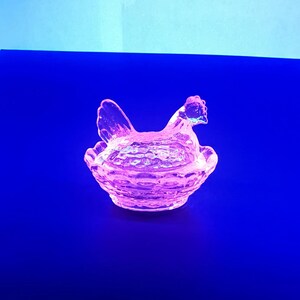 Mini Green Hen on Nest | GLOWS Orange/Pink