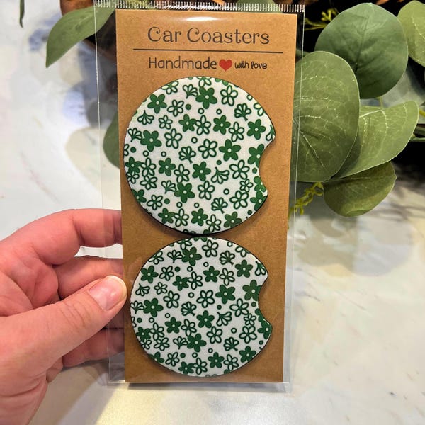 Pyrex Crazy Daisy Car Coasters