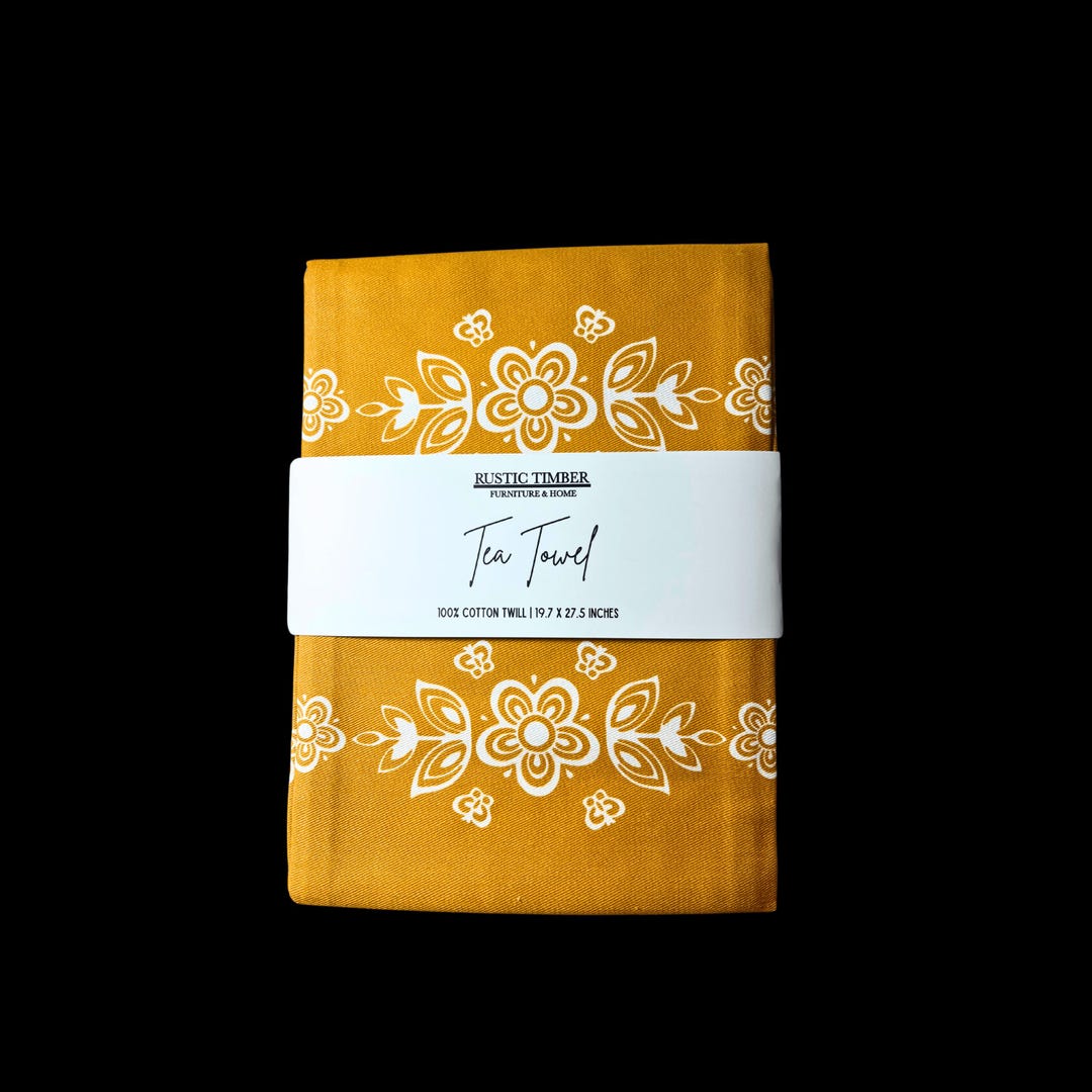 Plums & Butterfly Tea Towel