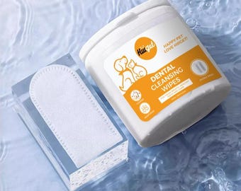 50pcs Coconut Milk Pet Dental Finger Wipes: Teeth & Gum Hygiene