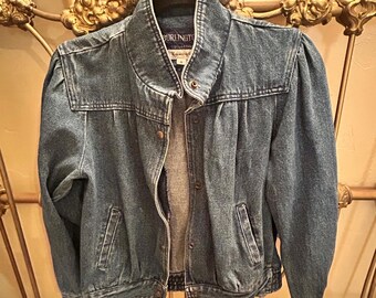 Giacca di jeans vintage Burlington Collection anni &#39;80, taglia M Junior, abbigliamento primaverile