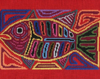 Fishy  Mola Cross Stitch Pattern