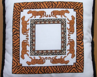 Eight Tigers Cross Stitch Pattern Download
