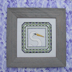 Egret Cross Stitch Chart by RK Portfolio