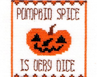 Pumpkin Spice Cross Stitch Pattern Download