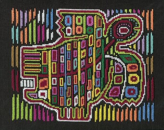 Turtle  Mola Cross Stitch Pattern