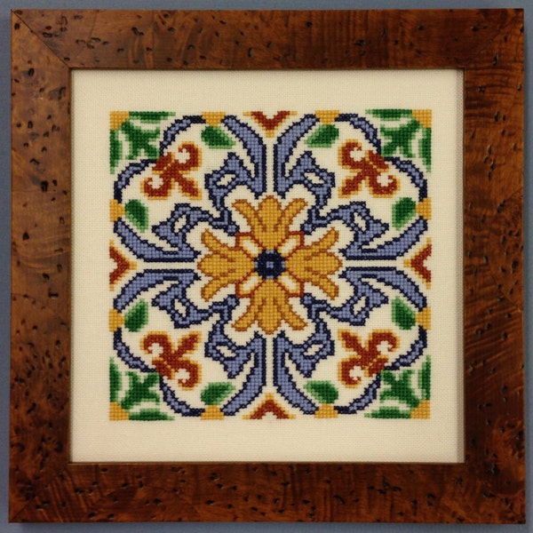 Granada Tile Cross Stitch Pattern