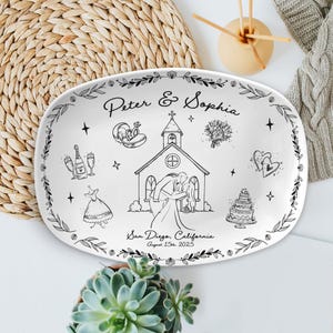 Personalized Wedding Keepsake Plate: Custom Couple Gift
