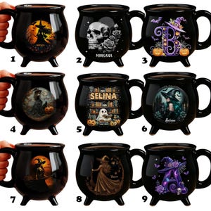 Personalized Witch Cauldron Mug: Custom Halloween Coffee Mug
