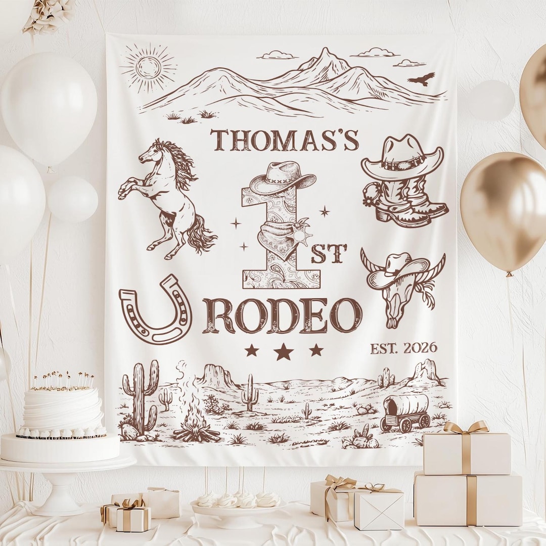First Rodeo Banner Custom First Rodeo Birthday Banner, My First Rodeo Birthday Party ...