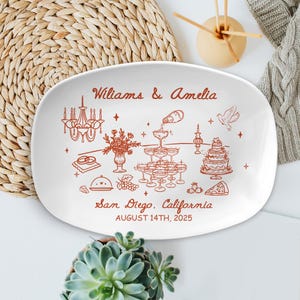 Personalized Wedding Keepsake Platter: Custom Couple Gift