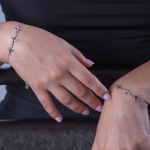 925 Sterling silver airplane Bracelet | Departure bracelet | Travel gift for her | 3 Jets charms | Gift for travel lover