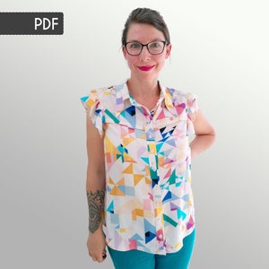 Hailey Shirt Sewing Pattern (PDF)