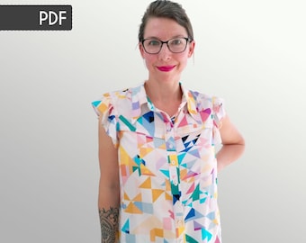 Hailey Shirt Sewing Pattern (PDF)