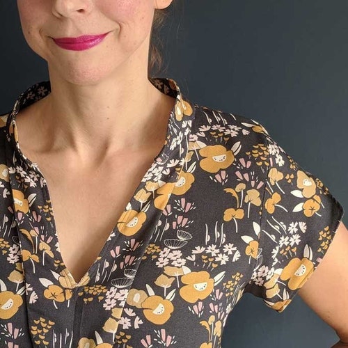 Beginner Blouse Pattern PDF Sewing Pattern Etsy