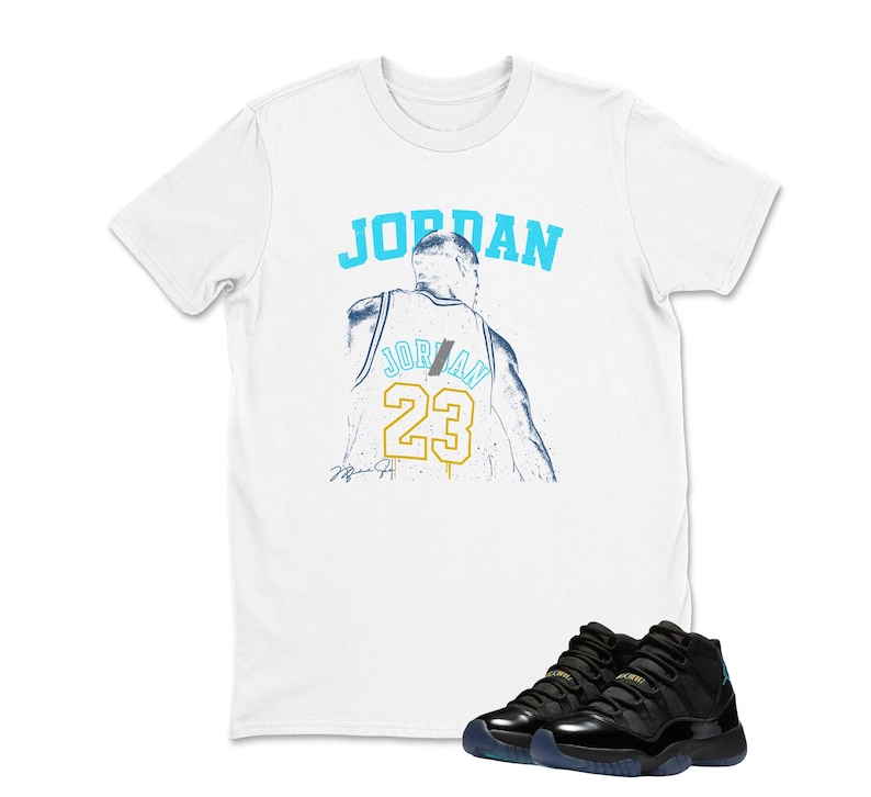 Jordan 11 Gamma Sneaker Match Tshirt Black - Jordan Match T shirt, Retro Gamma Blue 11s Matching Sneaker Tee Shirt, sweatshirt, Hoodie image 2