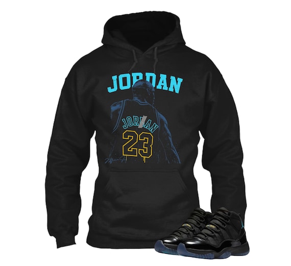 Jordan 11 Gamma Sneaker Match Hoodie Black - Jordan Match T shirt, Retro Gamma Blue 11s Matching Sneaker Tee Shirt, sweatshirt, t shirt