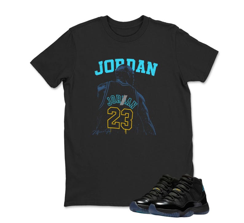 Jordan 11 Gamma Sneaker Match Tshirt Black - Jordan Match T shirt, Retro Gamma Blue 11s Matching Sneaker Tee Shirt, sweatshirt, Hoodie image 1