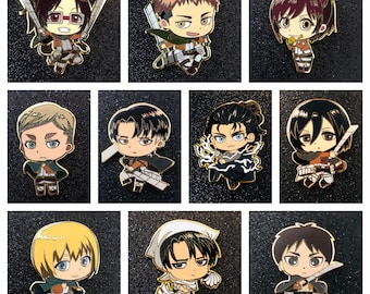 Scout-Inspired Enamel Pins  – Anime-Inspired Fan Art | 10 Unique Characters | Hard Enamel Gold Pins | Gift for Anime Fans