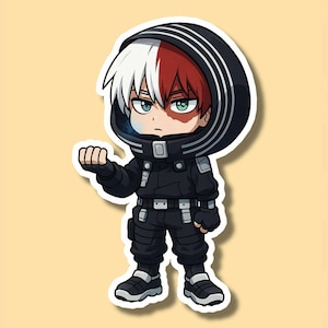 Chibi Shoto Digital Sticker – Hero Suit PNG Clipart | Anime Planner Sticker for GoodNotes & Journals