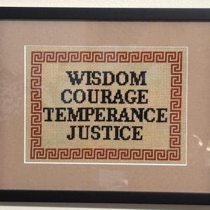 Wzór haftu krzyżykowego – Cnoty stoickie