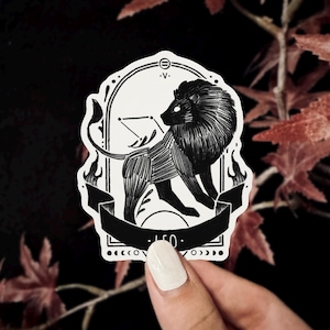 Sternzeichen Löwe Sticker | Vinyl-Aufkleber Wasserdichter Aufkleber Sternzeichen Astrologie Aufkleber Laptop Aufkleber Wasserflasche Aufkleber Himmlische Aufkleber
