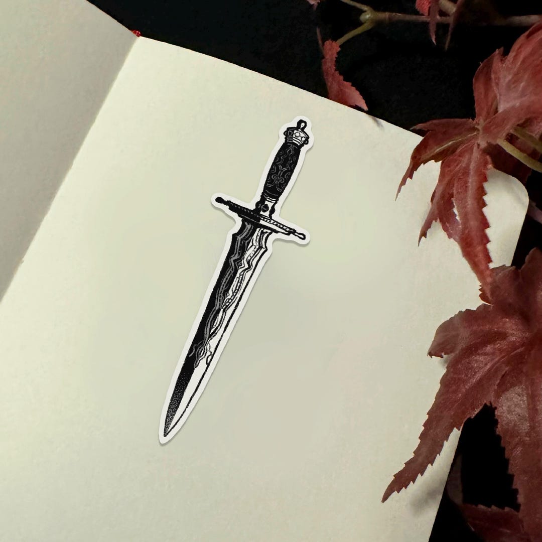 Dagger Sticker | Vinyl Sticker Waterproof Sticker Dark Fantasy Sticker Laptop Decal Water Bottle Sticker Sword Stickers Sword Sticker