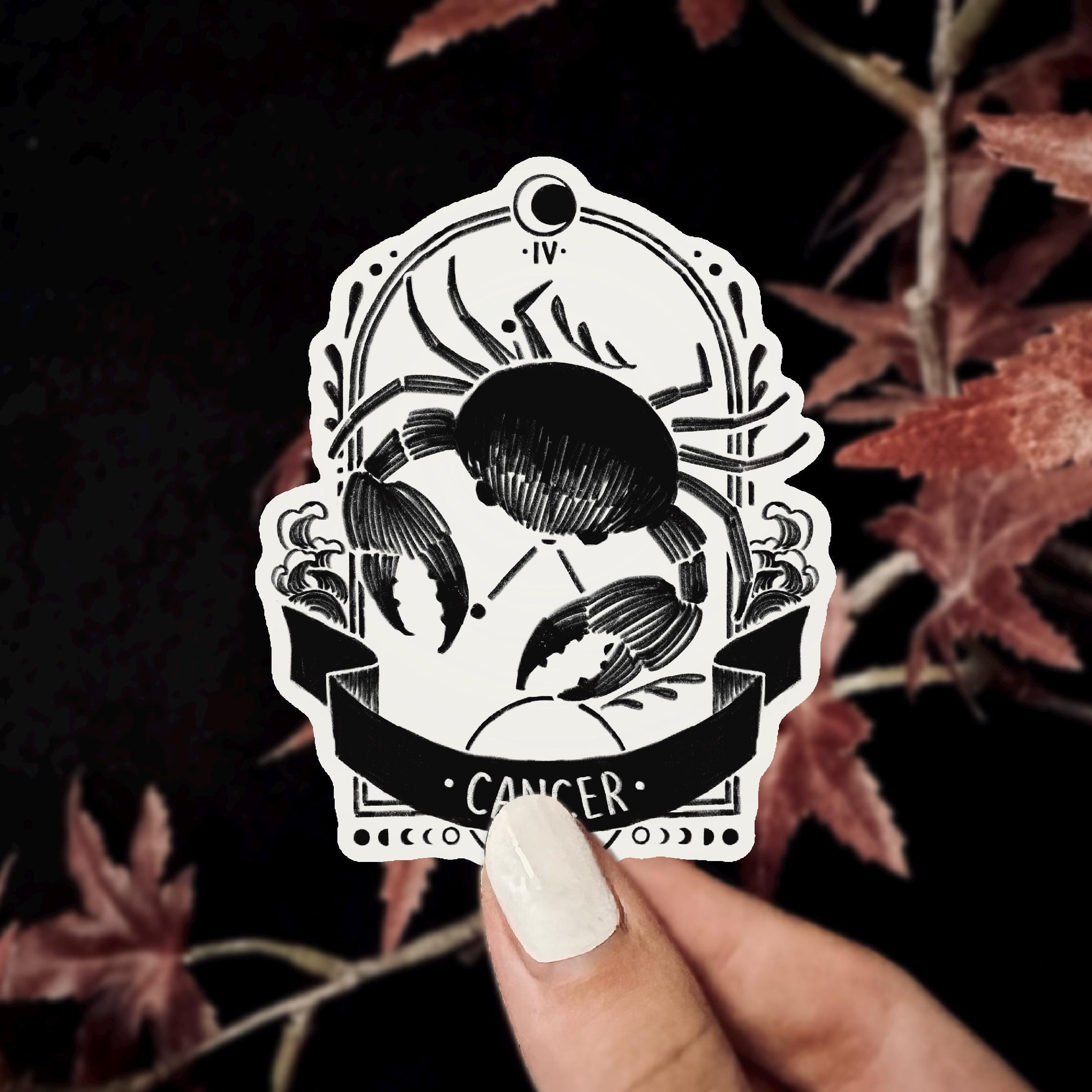Zodiac Cancer Sticker | Vinyl Sticker Waterproof Sticker Star Sign ...