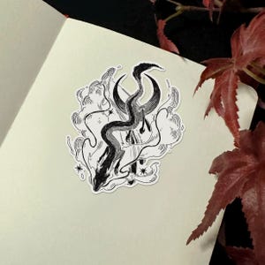 Drachen Aufkleber | Vinyl Aufkleber Wasserdicht Aufkleber Dark Fantasy Aufkleber Laptop Aufkleber Wasserflasche Aufkleber Gothic Aufkleber Japanischen Aufkleber