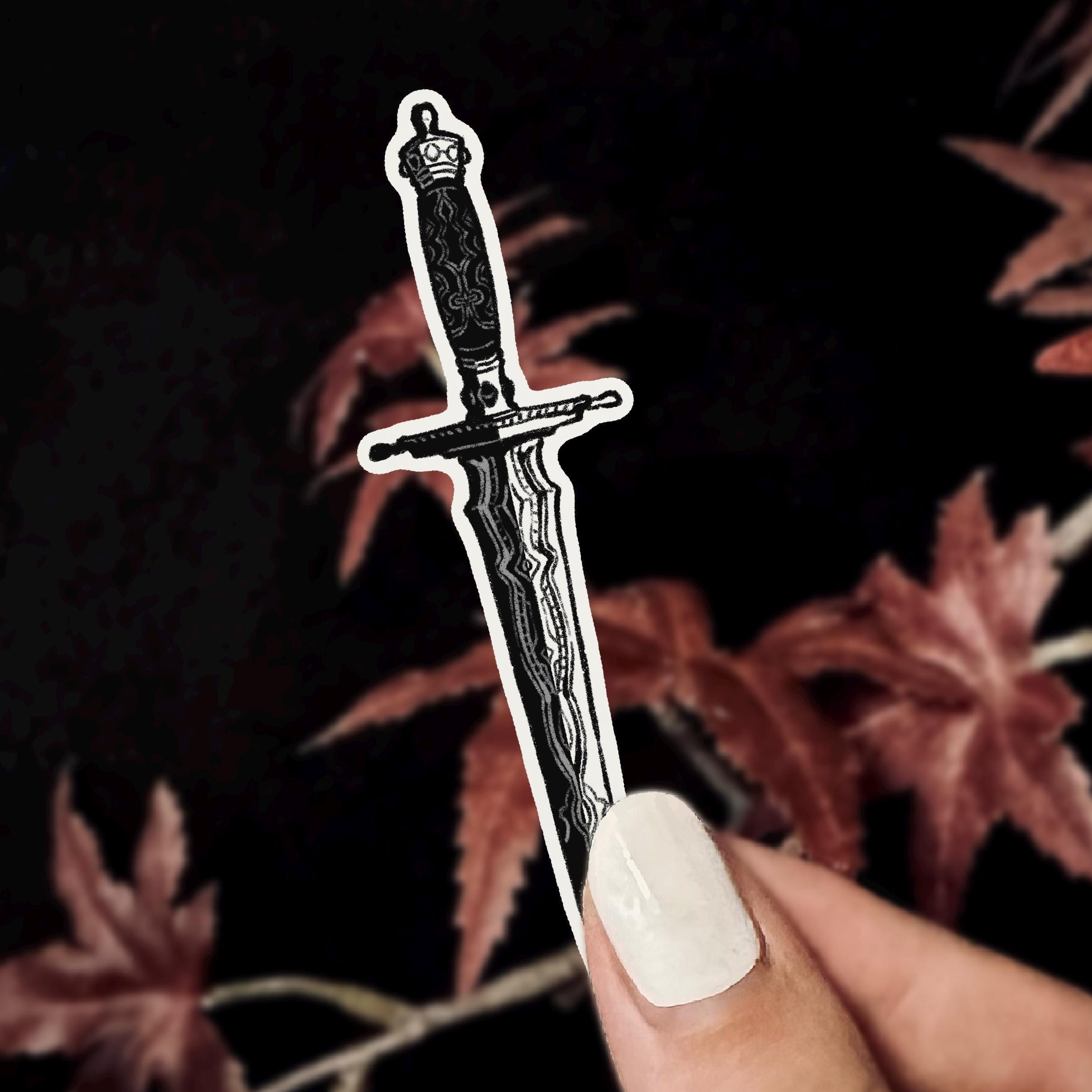 Dagger Sticker | Vinyl Sticker Waterproof Sticker Dark Fantasy Sticker ...