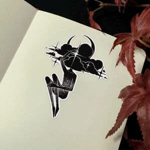 Stickers fantaisie sombre | Sticker vinyle Sticker étanche Sticker nuage Sticker ordinateur portable Sticker bouteille d'eau Sticker galaxie Sticker étoile lune