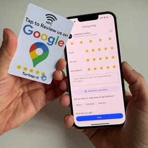 NFC Google Review Card met QR. dubbelzijdige PVC-kaart.  helpt je Google-recensies te vergroten