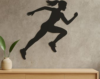 Running Woman Metal Wall Art: CNC Laser Cut File (Digital Download
