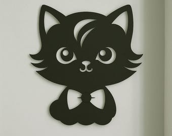 Cat Silhouette Wall Art - CNC Laser Cut File (Digital Download)