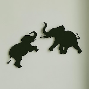 Elephant Silhouette Metal Wall Art | Digital Download | CNC Laser Cutting File