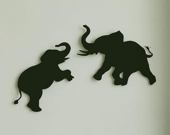 Elephant Silhouette Metal Wall Art | Digital Download | CNC Laser Cutting File