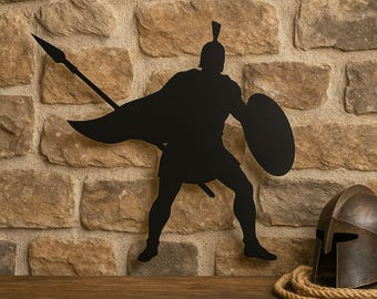 Spartan Warrior Metal Wall Art: CNC Laser Cut File (Digital Download)