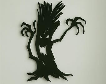 Haunted Tree Metal Wall Art: CNC Laser Cut File (Digital Download)
