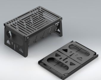 Collapsible Fire Pit BBQ DXF Files: Laser Cut Metalwork (Digital Download)