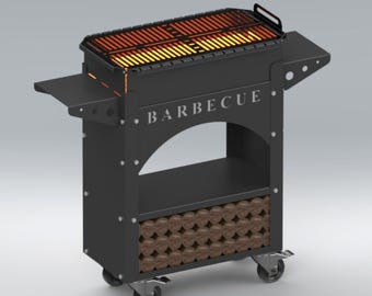 Collapsible BBQ Grill & Fire Pit DXF Files: CNC Laser Cut Design (Digital Download)