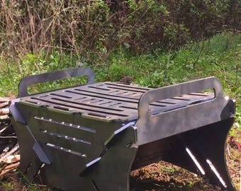 Collapsible Fire Pit BBQ DXF Files: CNC Laser Plasma Cut (Digital Download)