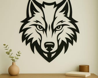 Geometric Wolf Wall Art: CNC Laser Cut File (Digital Download)